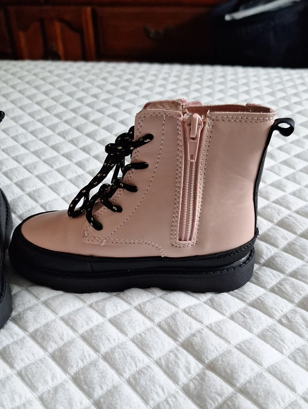 Carter's Girls Pink Lace-Up Ankle Boots NWOT